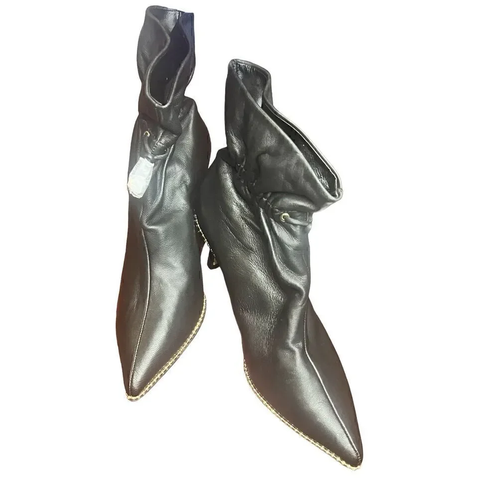 Coach Wynie Bootie in Black with Gold NWOB Size 6 1/2